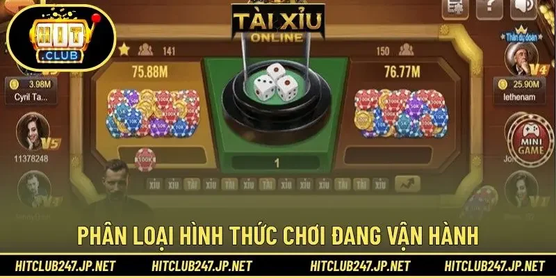 Phân loại hình thức chơi đang vận hành